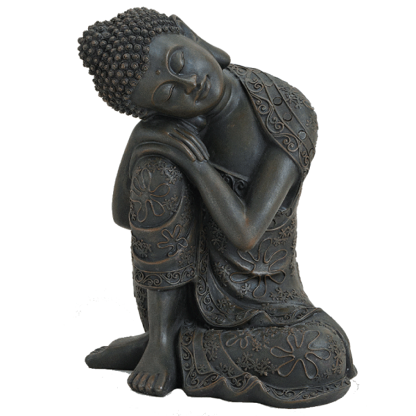 Ruhender Buddha im Blumengewand