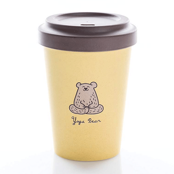 Bamboo-Cup »Yoga Bear«, To-Go-Becher