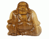 Holzfigur »Lachender Buddha«