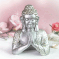 Buddha »Namasté«, silberfarben (B/H/T) 19 x 24 x 10cm