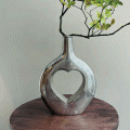 Elegante Aluminium-Vase »Silberglanz«, 26x7x35 cm