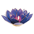 Lotus-Kerzenhalter, Tanzanit-Indigo