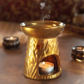 Duftlampe aus Keramik Gold (B/H/T) 10x12x10cm