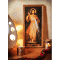 Wandbild »Barmherziger Jesus« gerahmt, 16 x 34 cm