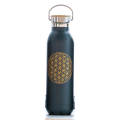 Isolier-Trinkflasche »Blume des Lebens« 600 ml mattanthrazit