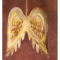 Goldene Dekohänger groß »Engelsflügel«