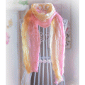 Seidencrash-Schal pink-beige 90 x 180cm