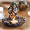 Glücksbringer Ganesha für Teelichte oder Räucherstäbchen