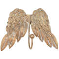 Flügel-Wandhaken 19 × 6 × 14 cm, Eisen goldfarben