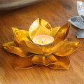 Teelichthalter gold »Magischer Lotusglanz«