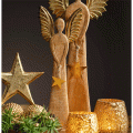 Holz-Engelfigur »Golden Star« 34 cm