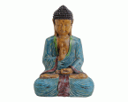 Figur »Buddha«, blau / braun / rot, H ca. 44 cm