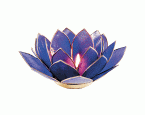 Lotus-Kerzenhalter, Tanzanit-Indigo
