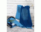 Handtuch »Blume des Lebens«, ozeanblau
