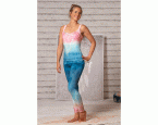 Yoga-Legging Gr. L, Mandala, indigo / peach