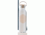 Isolier-Trinkflasche »Blume des Lebens« 600 ml, mattweiß