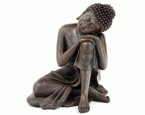Ruhender Thai-Buddha, Kopf auf seinem linken Knie, H 12 cm