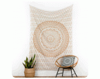 Mandala-Wandtuch »Ombre-Ocker« 140 x 220 cm