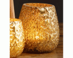 Glaswindlicht groß »Golden Shine«, H ca. 10 cm