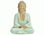 Figur »Meditierender Buddha« Poly grün, H ca. 18 cm