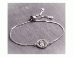 Silber-Armband »Maria« rhodiniert mit Silikon-Zugverschluss
