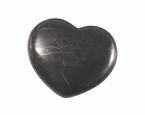 Schungit-Herz bauchig, ca. 4 x 4,5 cm