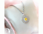 Silberanhänger »Sonne« mit gelbem Zirkonia