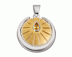Silberanhäng »Schöpfungskraft«, teilvergoldet, gelber Saphir