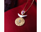 Silberanhänger »Inspiration«, teilvergoldet, mit Granat