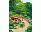 Großposter ZEN-Gärten Brücke im Park
