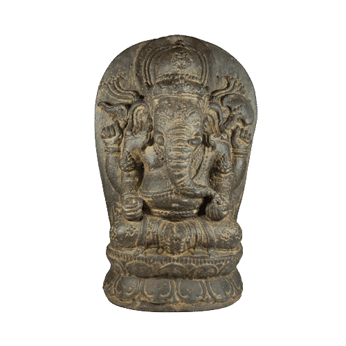 Sitzender Ganesha, Steinguss