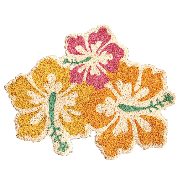 Fußmatte »Aloha« gelb orange rosa