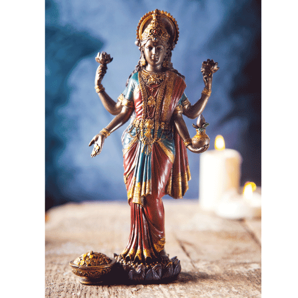 Figur Göttin »Lakshmi« bronziert 25cm