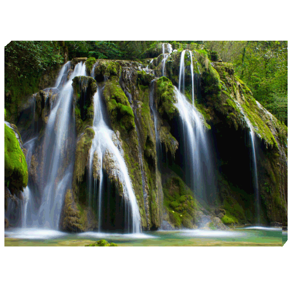 Leinwandbild Wasserfall »Wald-Oase« B 65 x H 45 cm