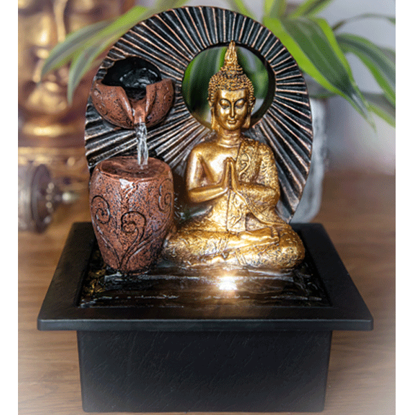 Zimmerbrunnen »Goldener Buddha«