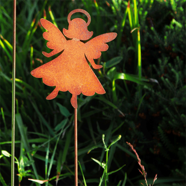 Edelrost-Pflanzenstecker »Kleiner Engel«, 40 cm