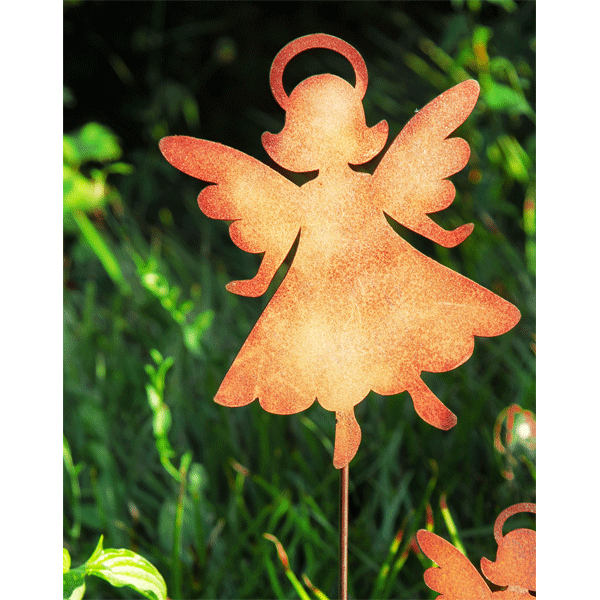 Edelrost-Pflanzenstecker »Kleiner Engel«, 60 cm