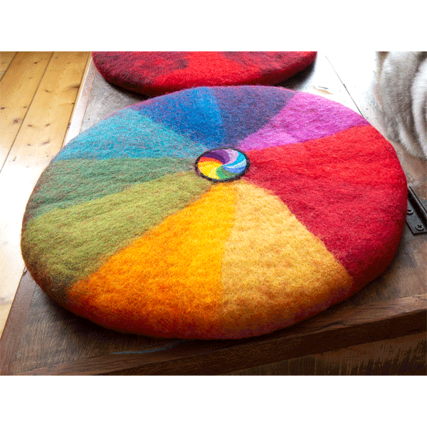 Sitzkissen »Rainbow« aus Wollfilz