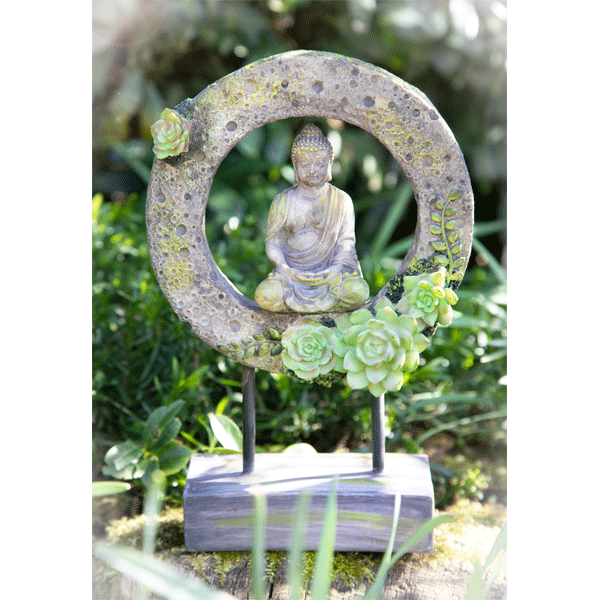 Buddha im Zen-Kreis - Dekoaufsteller Elya, Buddha