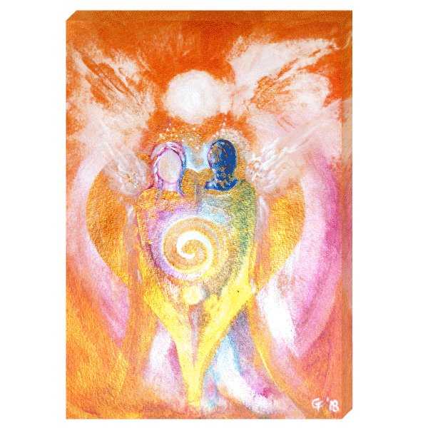 Leinwandbild »Engel der Partnerschaft«, 65 x 45 cm