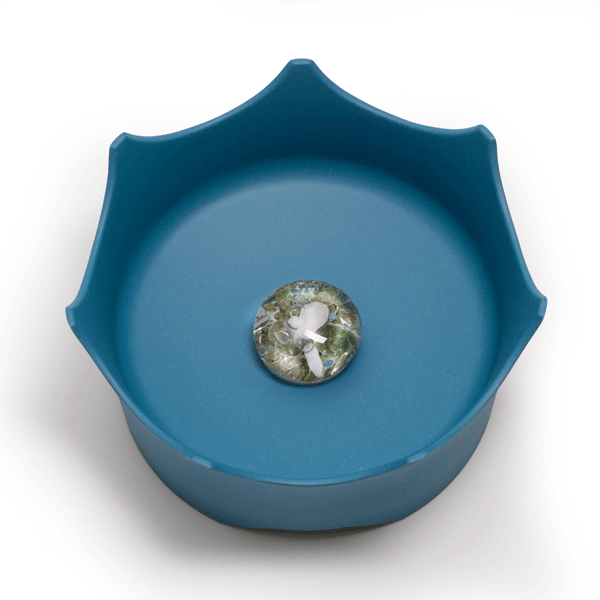 CrownJuwel ozeanblau Edelsteinwasserschale für Tiere