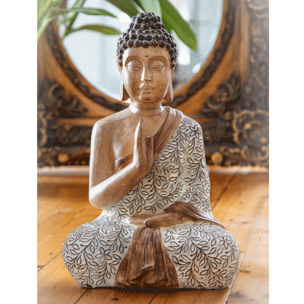 Figur »Buddha« in Holzoptik, H ca. 48cm