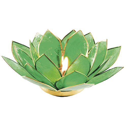 Lotus-Kerzenhalter, Smaragdgrün