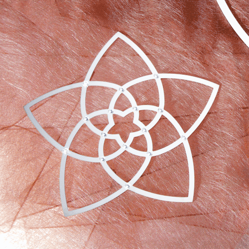 Wandschmuck »Venusblume« mit 15 Kristallen