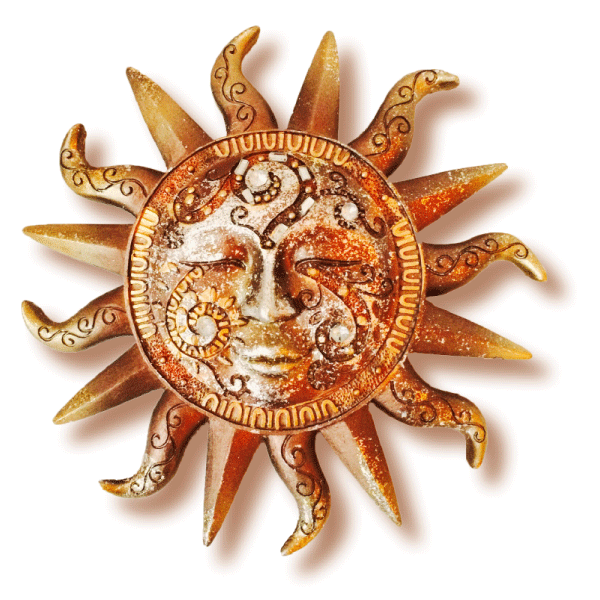 Sonne »Solana« - Wandschmuck, bronzefarben