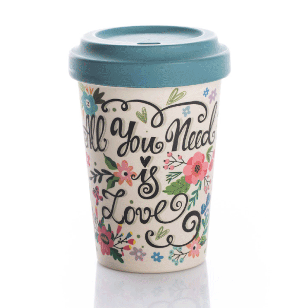 BambooCup »All you need is love«, To-Go-Becher