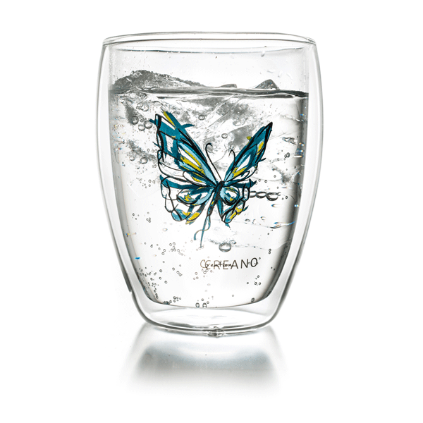 Thermoglas »Schmetterling« blau