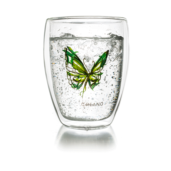 Thermoglas »Schmetterling« grün