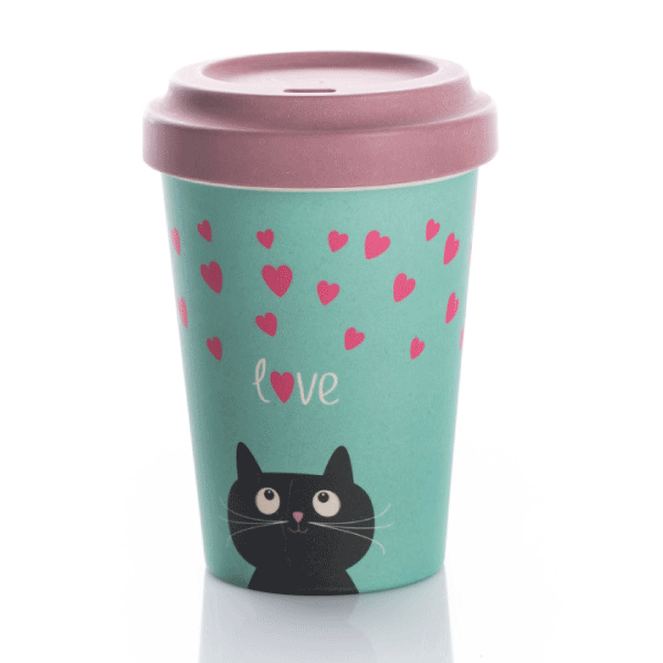 BambooCup »Kitty love«, To-Go-Becher
