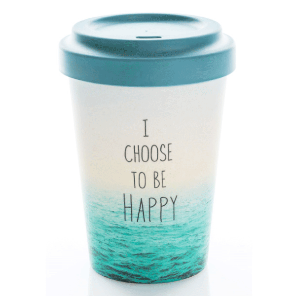 BambooCup »I choose to be happy«, To-Go-Becher